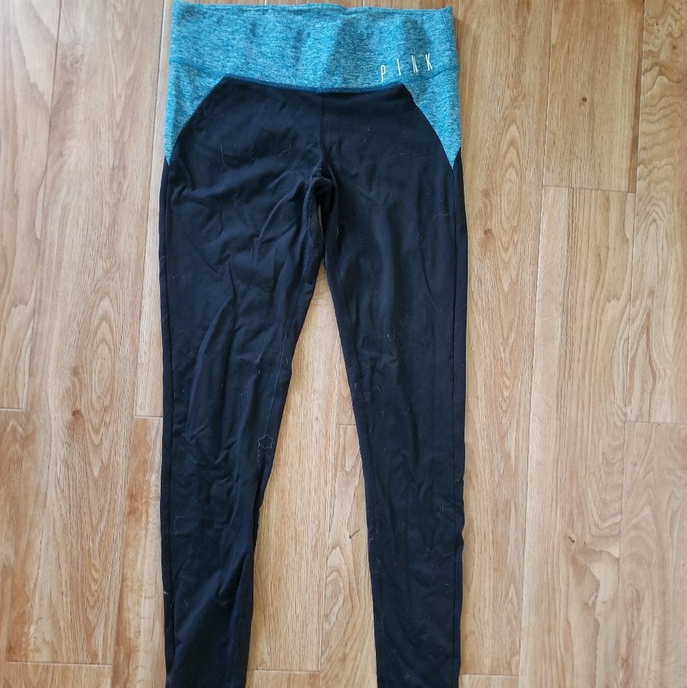 PINK Leggings, Blue Marled, Size Small